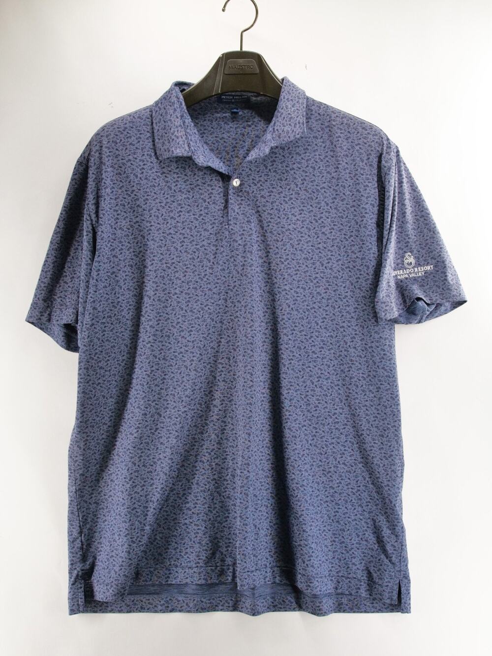 Peter Millar Crown Crafted Mens XL Polo All Over Print Drinks Silverado Resort